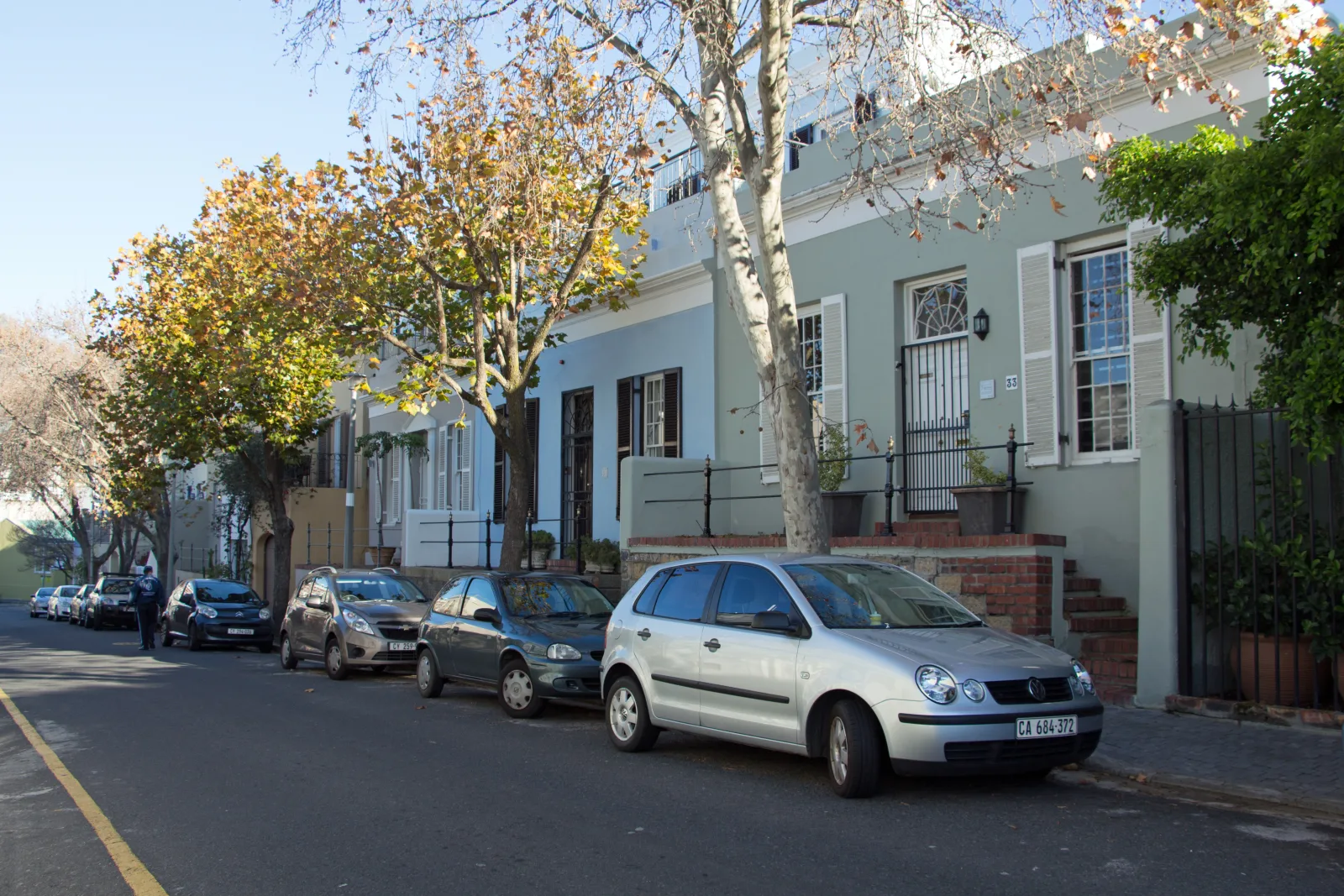Heritage cottages along a De Waterkant street